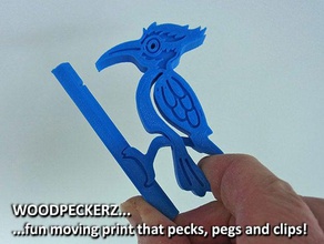 woodpeckerz moving one piece print pecks pegs clips organization animals bitd clamps crocz design designer easy fun gift holder home houshold kitchen model note notes novel novelty office pet place sharkz simple springy storage tool tools toy unique woodpeckers woody 3d print model - Mito3D