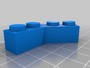 bloco de 45 grados 4 exinios construção brinquedos 4x1 fortes esquina 3d print model - Mito3D