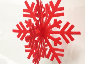 snow flake ornament your christmas tree decor chrismas decoration snowflake 3d print model - Mito3D