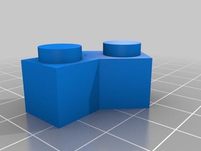 bloque exin castillos con esquina 45 grados 2x1 construction toys 3d print model - Mito3D