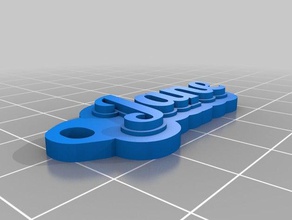 jane i portachiavi personalizzato 3d print model - Mito3D