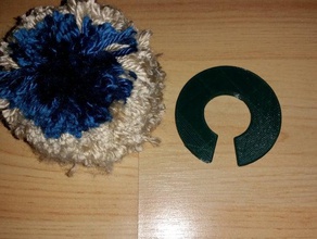 customizable pompom maker fashion activity craft customizer hobby openscad yarn 3d print model - Mito3D