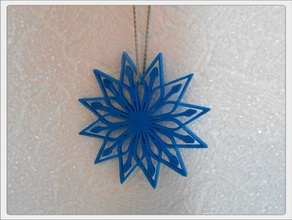 snowflake blue decor cristmas tanyaakinora 3d print model - Mito3D