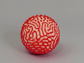reazione-diffusione palla per la matematica art openscad reazione di diffusione 3d print model - Mito3D