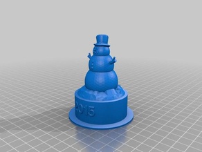 çay ışık sahne 03 kardan adam dekor 3d print model - Mito3D