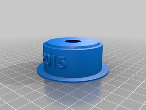Tee-Licht-Abdeckung base mason jar-Lippe 2015-Datum Dekor 3d print model - Mito3D