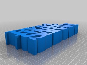 ryan sarah my customized variable word sculpture sculptures 3d print model - Mito3D