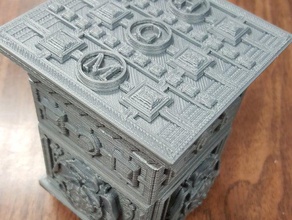 üst boşluk harfleri tudor kutusu gizli kilit yükseldi sanat 3d print model - Mito3D