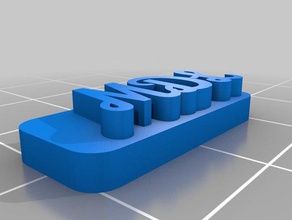 mdl mono Schlüsselanhänger angepasst 3d print model - Mito3D