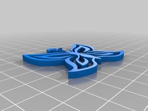 butterfly pendant jewelry 3d print model - Mito3D