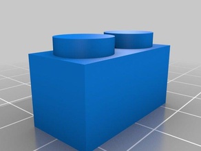 bloco a exin fortes 2x1 construção brinquedos 3d print model - Mito3D