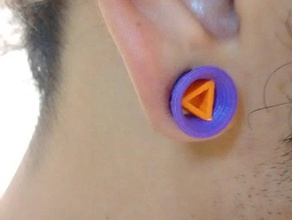 triângulo de ouvido expansor jóias Impressora 3d extensor orelha 3d print model - Mito3D