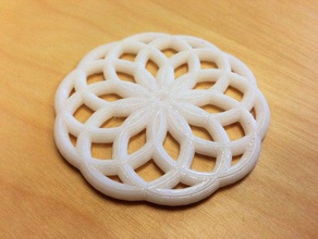 parametric geometric flower art ring 3d print model - Mito3D