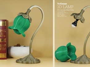 l'art nouveau lotus lampe décor ampoule de la décoration cadeau maison lumière tbulb toolmoon 3d print model - Mito3D