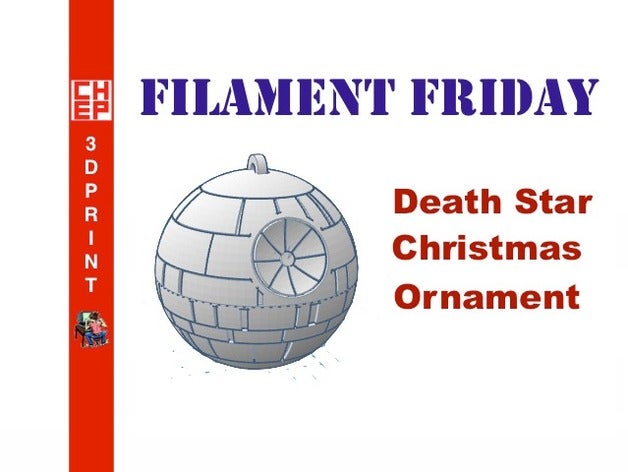 death star christmas ornament household 3D print model - Mito3D