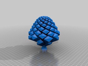 Kanarische tannenzapfen 2 math Kunst angepasst 3d print model - Mito3D