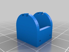 2-Knopf-Zellen-Akku Halter Teile angepasst 3d print model - Mito3D