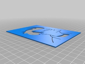 pochoir fry fututrama test art outils personnalisé 3d print model - Mito3D