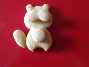 le cookie cutter de raton laveur animaux biscotti procione cuisine à manger animal modulaire 3d print model - Mito3D