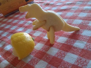 t-rex de coupeur biscuit animaux biscotti cuisine à manger animal les témoins dinosaure 3d print model - Mito3D