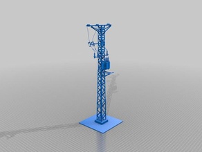 electric transformer pole models spain 3d print model - Mito3D