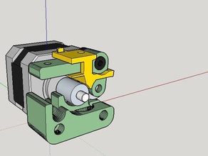 ninjaflex Helfer printerbot einfache alu-extruder v1 3d Extruder 3d print model - Mito3D