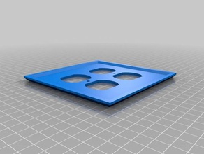 mittelgroße Wand-Platte Haushalt angepasst 3d print model - Mito3D