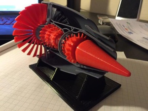 ge turbina -- base desmontable nueva punta de escape 3d impresión 3d print model - Mito3D