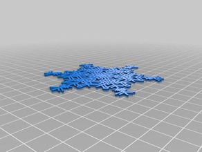 my customized snowflake machine 08 interactive art 3d print model - Mito3D