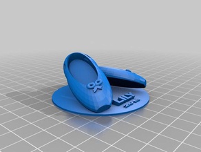 personalized ballet slippers ornament lily 2015 art christmas dance lilly 3d print model - Mito3D