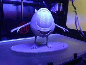 mike wazowski monsters university sculptures cartoon disney pixar 3d print model - Mito3D