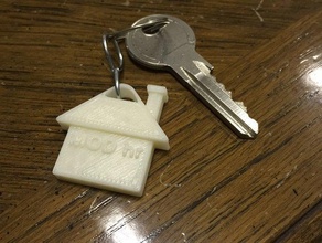 mini house keychain keychains 3d print model - Mito3D
