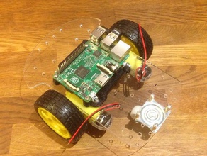 2 raspberry pi tekerlekli robot gövdesi monte edin Robotik 3d print model - Mito3D