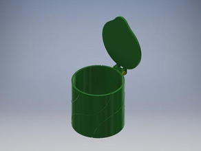 box lid cotton pads 55mm pla hinge v2b bathroom 3d print model - Mito3D