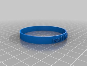 mon personnalisée de motivation bracelet l'art 3d print model - Mito3D