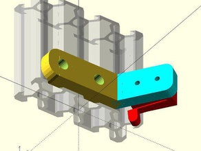 parametric limit switch holder v-slot 3d printer parts customizer 3d print model - Mito3D