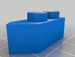 bloque exin castillos 2x1 con esquina dcha 45 grados de la construcción juguetes 3d print model - Mito3D