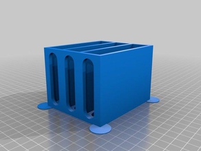 my customized slotted drawer box other 3d print model - Mito3D