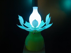 geistige Blüte Lampe in der Robotik animierte arduino bluetooth eeg Blume hc-05 led leonardo Licht mobile motorisierte 3d print model - Mito3D