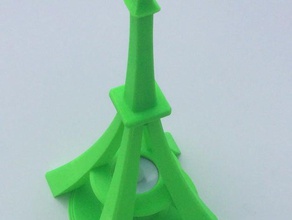 Eiffelturm Stil Weihnachten Baum Kunst ornament paris 3d print model - Mito3D