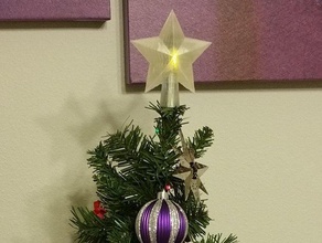 árbol de navidad la estrella del topper ajustado decoración 3d print model - Mito3D