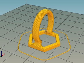 hexagon ring Mode 3d print model - Mito3D