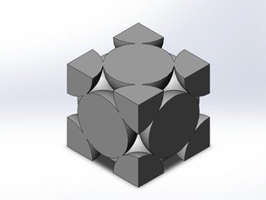 cubica a facce centrate modello la fisica l'astronomia atom atomica atomico gli atomi di cristallo struttura 3d print model - Mito3D