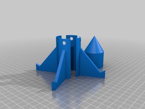 1 pouce pvc fusée nageoires en forme de cône 3d l'impression modèle stl 3d print model - Mito3D