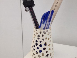 voronoi penna matita titolare ufficio 3d print model - Mito3D