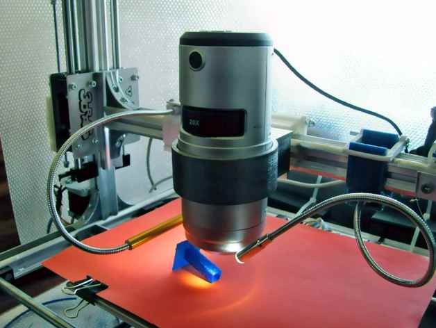 digital microscope fast-clamp mount k82003drag printer accessories macro photography usb 3D print model - Mito3D