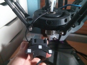effector quickfit delta printer 3d printing hotend kossel magnetic 3d print model - Mito3D