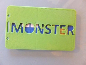 monster id badge card holder accessories badges credit 3d print model - Mito3D