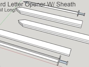 sword letter opener sheath accessories 3d print model - Mito3D