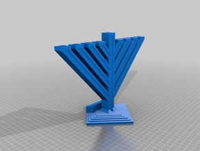 hanukkah candlestick other 3d print model - Mito3D